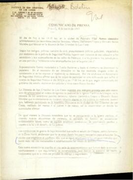 
Comunicado de prensa.


