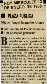 
Movimiento del Pueblo Mexicano. Una aclaración pertinente.


