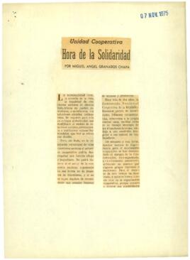 
Unidad Cooperativa. Hora de la Solidaridad.


