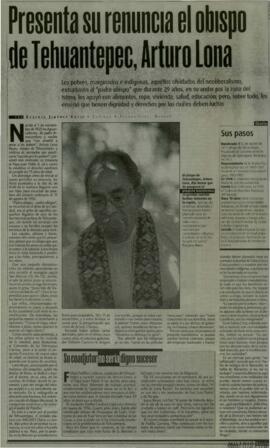 
Presenta su renuncia el obispo de Tehuantepec.


