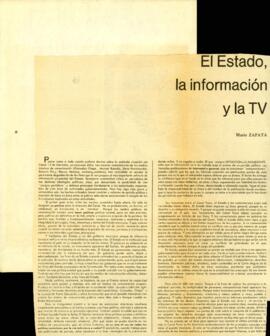 
El Estado, la información y la TV.


