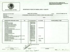 
Inventario fisico de mobiliario y equipo.


