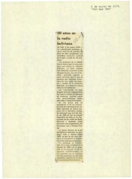 
50 años de la radio boliviana.


