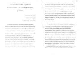 
Los derechos civiles y políticos fundamentales y el sistema federal del gobierno.


