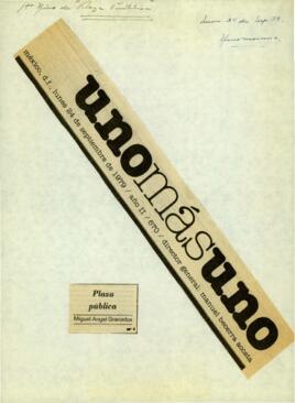
1er número de Plaza Pública.


