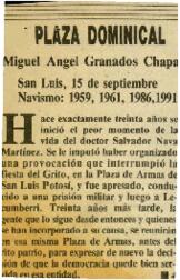 
San Luis, 15 de septiembre. Navismo : 1959, 1961, 1986, 1991.


