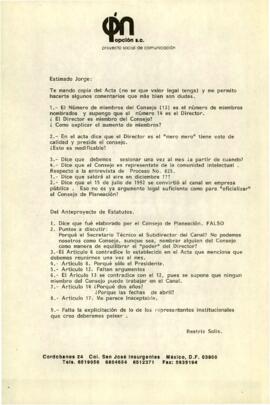 
Dudas de Beatriz Solis.


