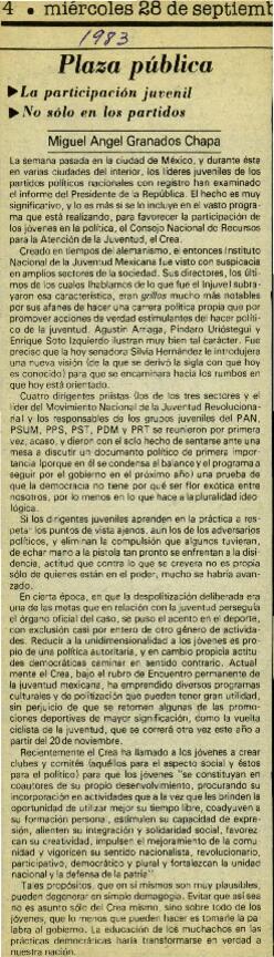 
La participación juvenil.


