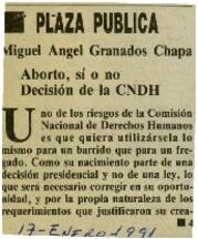 
Aborto, si o no decisión de la CNDH.


