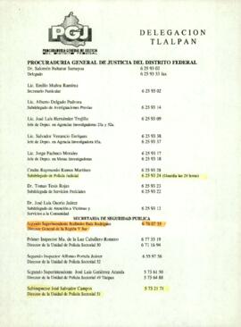 
Agenda telefonica.


