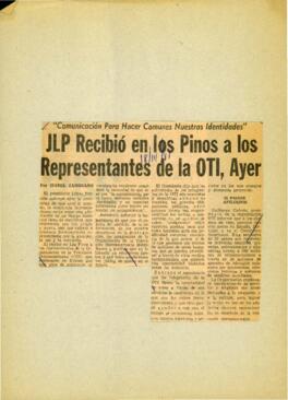 
JLP recibió en los pinos a los representantes de la OTI.


